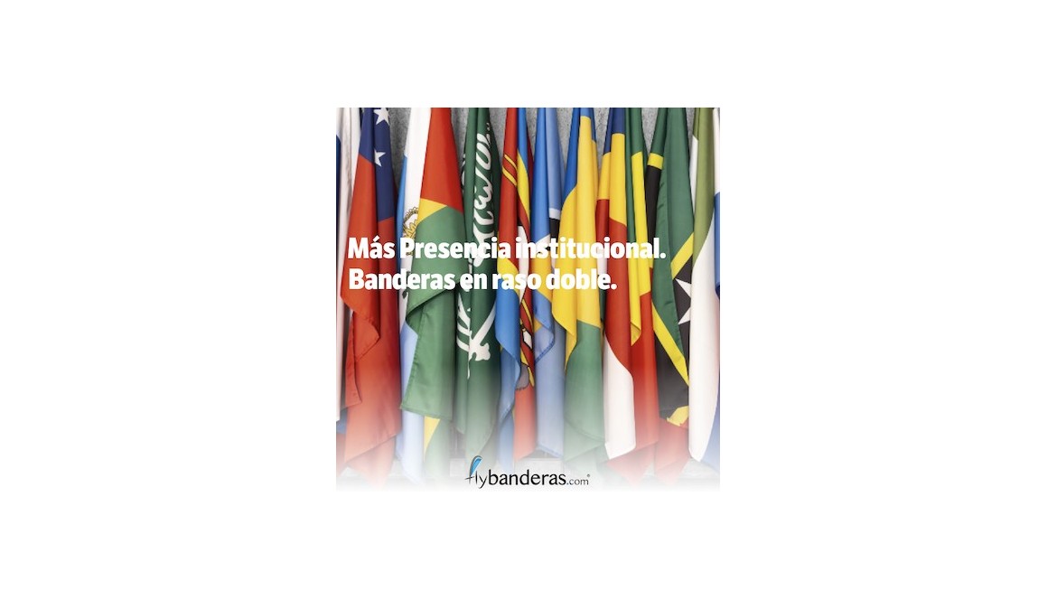 Banderas en tejido raso doble: presencia y elegancia institucional